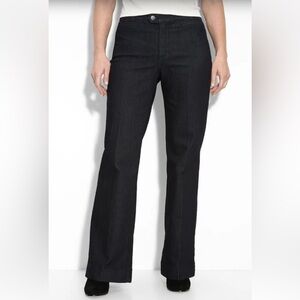 NYDJ Not Your Daughter’s Jeans Wide Leg Trouser Jeans- Black Women’s Sz-12 EUC